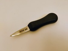 R Murphy USA Duxbury Shucker Oyster Knife 2 1/8" Stiff Blade Black Ergo Handle🦪