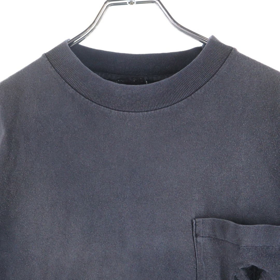 CHROME HEARTS OLD CH Cross Embroidered Crew Neck Short Sleeve T-shirt Black Used thumbnail 3