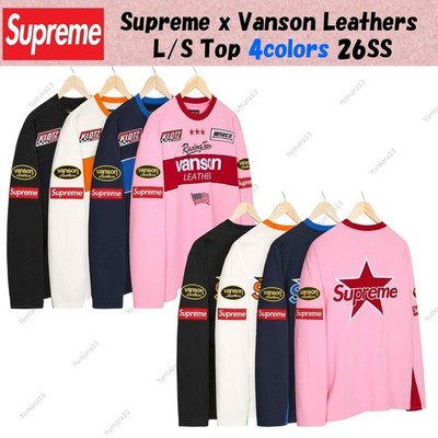 トップス Supreme 26SS Vanson Leathers L/S Top M s-l400.jpg
