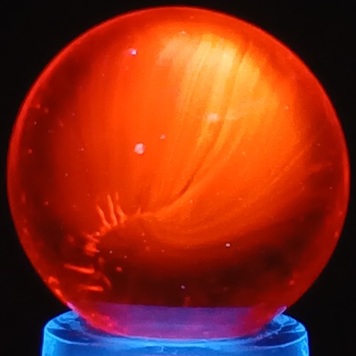 Mármol remolino reactivo UV vintage 0,60 pulgadas casi como nuevo - Imagen 2 de 17