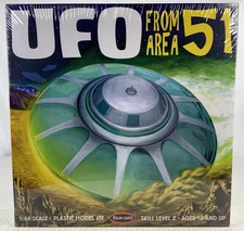 POLAR LIGHTS UFO from Area 51 flying saucer 1:48 model kit DISTRESSED BOX