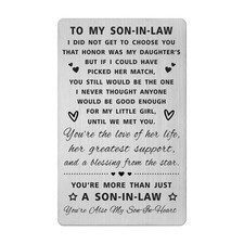 Son In law Gifts from Mother In Law, Future Son In Law Wedding Card, Son in L...