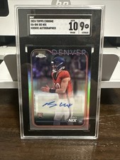 2024 Topps Chrome - Rookie Autographs Bo Nix #RA-BNI (AU, RC)