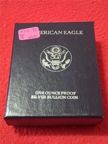 1996-P PROOF American Silver Eagle Dollar.   ASE.   OGP & COA           #MF-1072