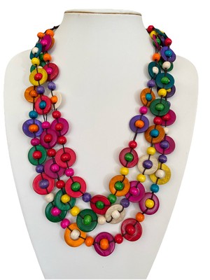 Damenkette Statement Halskette Bunt Lagenlook Extravaganter Modeschmuck