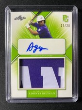 2021 Leaf Perfect Game Adonys Guzman Autographed Patch #17/20 Pirates!!!