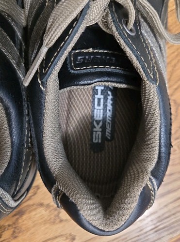 Chaussures homme SKECHERS 65025 mousse à mémoire de forme confort cuir noir pointure 7,5 très propres - Photo 6 sur 9