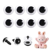 16Mm Sicherheitsaugen FüR Puppen, 26 StüCk Realistische HäKelaugen Schwarz