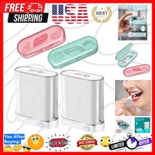 Dental Floss Dispenser 2 Box, Floss Picks Micro Portable Case 2 Boxs,with Adu...