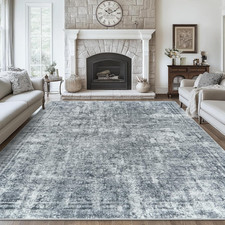 8X10 Area Rugs Washable Rug: Large Vintage Abstract Living Room Rug Soft Anti-Sk