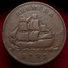 Bermuda 1 Penny 1793 - King George III (M2209) - CA-F
