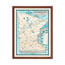 Old Map of Minnesota 1935 - Vintage Minnesota Art