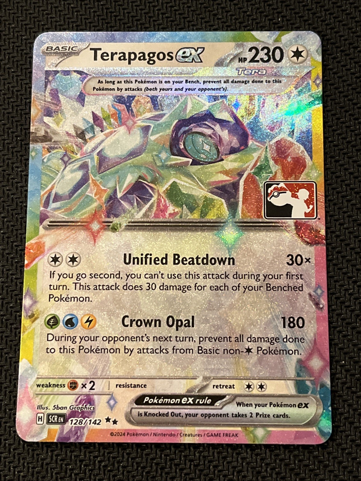 Play! Pokemon Prize Pack 6 Stellar Crown Terapagos ex 128/142