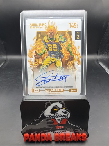 2026 Bo Jackson Battle Arena Santa-Moss Fire Auto #23/50 Power 145 Santana Moss