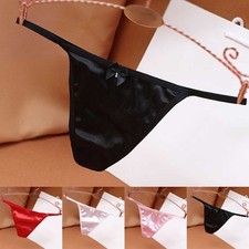 Sexy Donna Seta Raso Perizoma Bikini Tanga Mutandine T-Back Intimo M - XXL