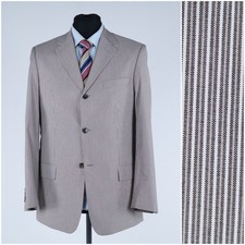 Mens Striped Blazer 40R UK Size ESPRIT Grey Sport Coat Jacket