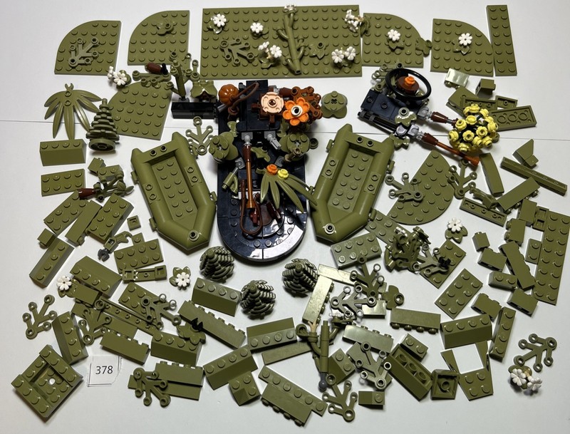 Lego 100 Olive Green Pieces Boats Trees Plants 2435 2423 Botanicals 30086 378