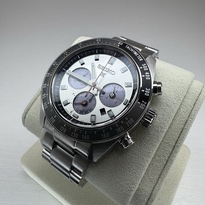 SEIKO Prospex Speedtimer SBDL095 Solar Chronograph Panda Dial Full Set