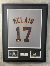 Denny McLain Signed Jersey Framed W/ JSA COA Detroit Tigers Gray W/ INSCRIPTIONS