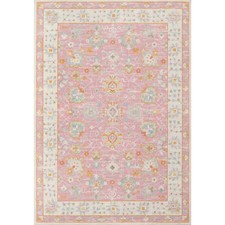 3'3"x5' Anatolia Riylnn Area Rug Pink - Momeni: Wool  Nylon, Floral