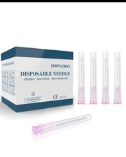 18 Gauge 1 Inch Needle (100 Pack), Sterile Disposable Injection 18Ga-1 inch 