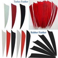 4" 5" Right Wing Turkey /Rubber Vanes Archery Arrow Fletching DIY Bow Hunting
