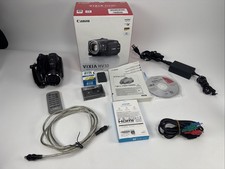 Canon VIXIA HV30 HDV MiniDV Camcorder TESTED w/ 2 Batteries Cables Remote