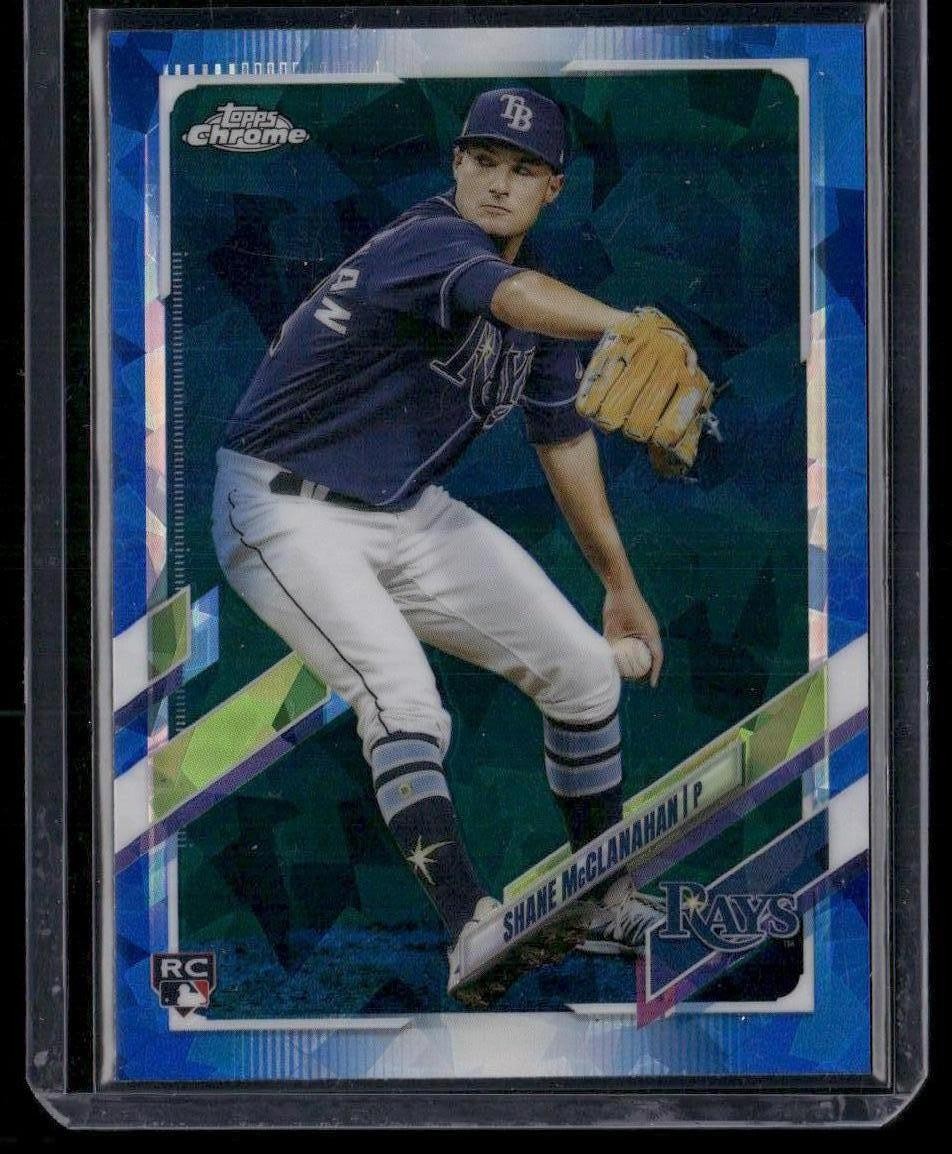 Shane McClanahan 2021 Topps Chrome Sapphire Edition #408 Rookie Tampa Bay Rays