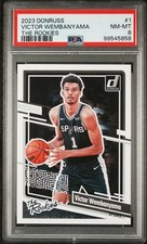 2023 PANINI DONRUSS THE ROOKIES #1 VICTOR WEMBANYAMA RC PSA 8 SPURS FREE SHIPPIN