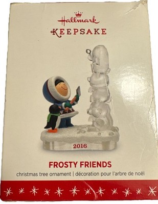 Hallmark 2016 Frosty Friends #37 Eskimo Ice Totem Pole Christmas Ornament