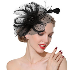 Fascinators Hats 20S 50S Hat Pillbox Hat Cocktail Tea Party Headwear with Veil f