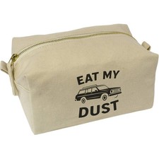 'Eat My Dust Retro Station Wagon' Borsa di Lavaggio in Tela / Custodia per Trucco (CS00046955)