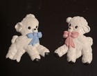 Homco Vintage Boy & Girl Baby Lambs Nursery Pink Blue Wall Art Decor Animal Pair