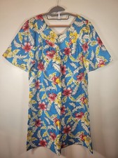 Carriage Court Vintage Floral House Dress All Cotton Knee Length M 12-14 Muumuu