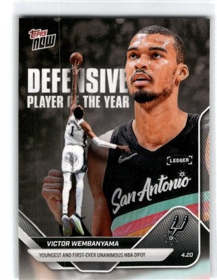Victor Wembanyama 2025-26 NBA Topps Now Defensive Player Of The Year Spurs DPOY
