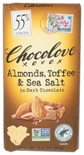 Xoxox Dark Chocolate Almond Candy Bar 3.2 Ounce Delicious Snack Treat