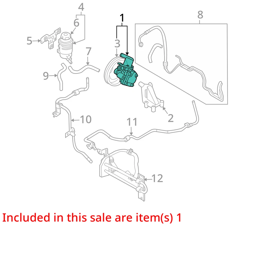 Bomba de direção hidráulica 2010 Kia Sportage fabricante de equipamento original 107K milhas - LKQ368984245 - Imagem 4 de 4