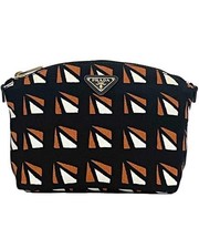 Preloved prada Printed Cosmetic Pouch Unisex Black Clutches One Size