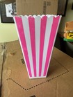 Vintage Plastic Pink And White Strip Popcorn Bucket — photo 3