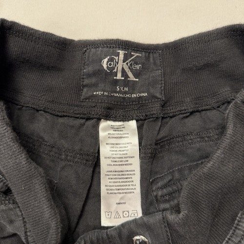 Calvin Klein Women’s Cotton Shorts Gray/Black Wide Elastic Waistband