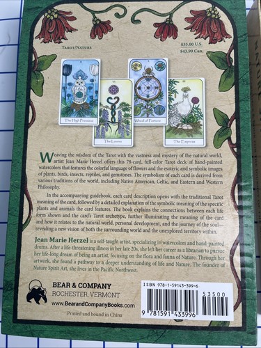 Nature Spirit Tarot: 78-Card Deck & Book for Journey of the Soul by JM Herzel - Picture 4 of 4