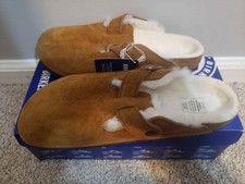 Birkenstock Boston Shearling Mink Suede Women  s Size EU 40 / US 9 Med/Narrow