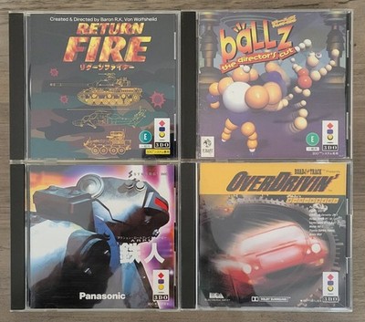 3DO 4 Game Bundle (Japan Import) Return Fire, Ballz, Tetsujin, Over Drivin'