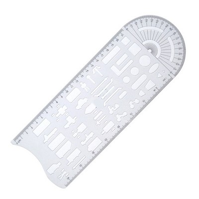 Multipurpose Geometric Drawing Templates Ruler Accident Scene Templates Stencils