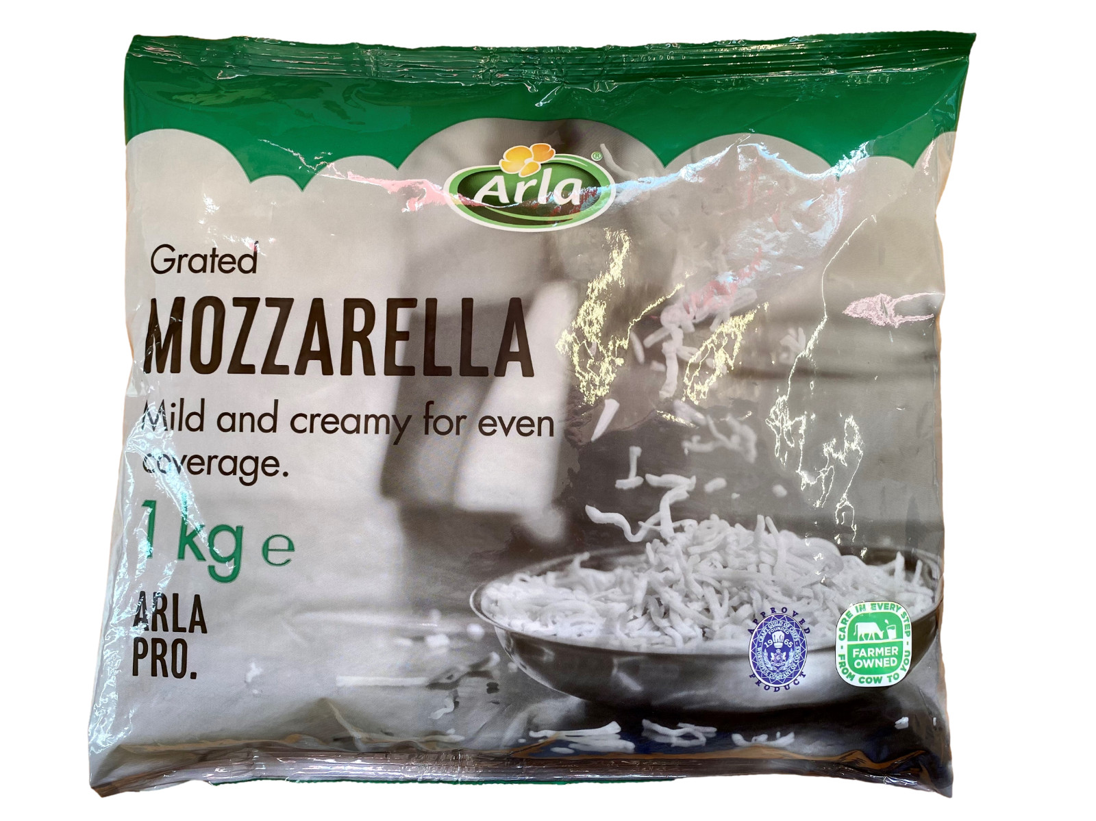 Grated Mozzarella Cheese 1kg Vegetarian , Cows Milk Great For Pizza