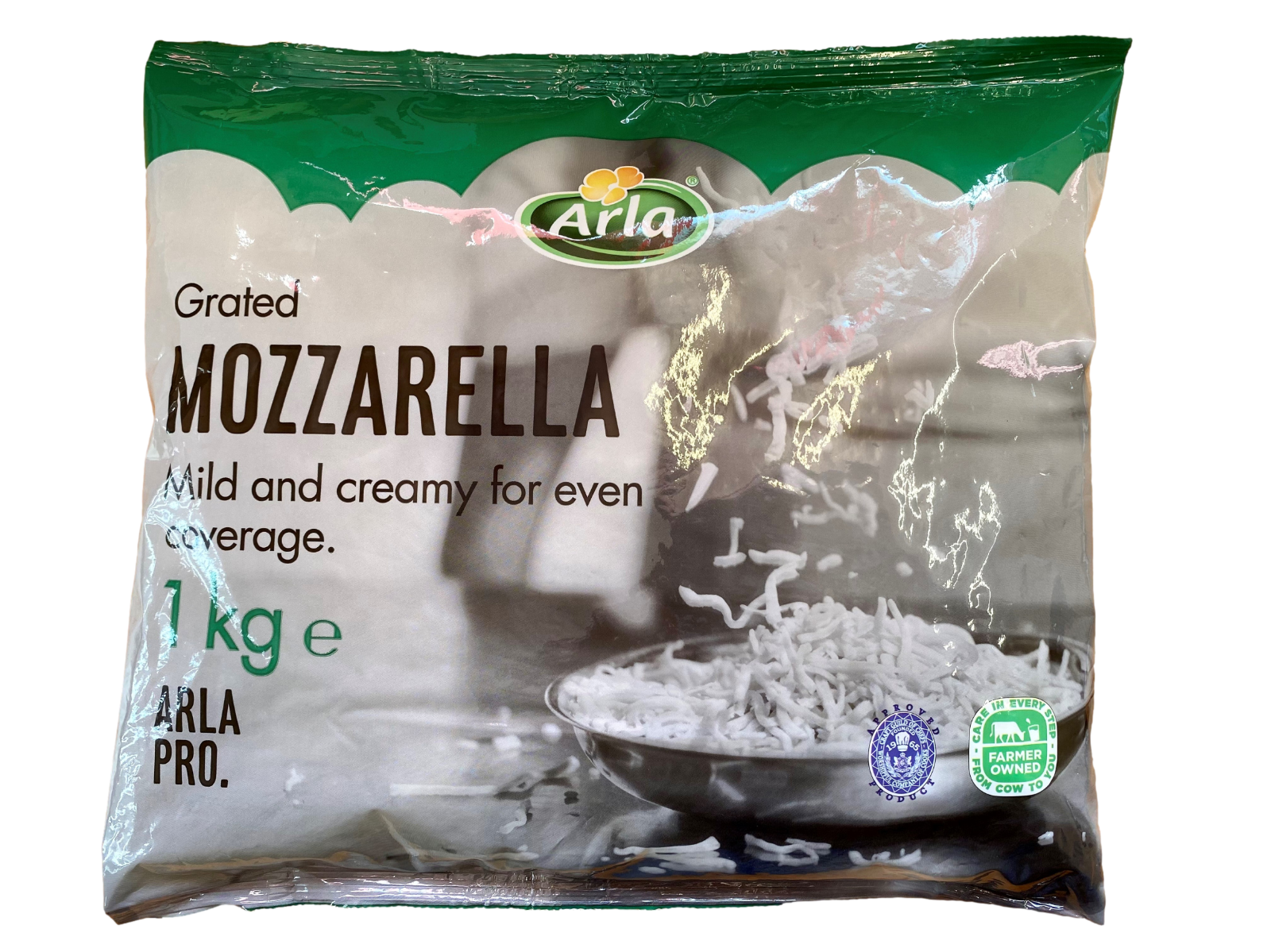 Grated Mozzarella Cheese 1kg Vegetarian , Cows Milk Great For Pizza