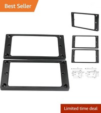 Flat Metal Humbucker Pickup Mounting Ring Set - Bridge Neck Pickups Cover Fra...