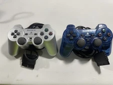 2 Sony PlayStation 2 PS2 DualShock 2 Controllers OEM For Parts