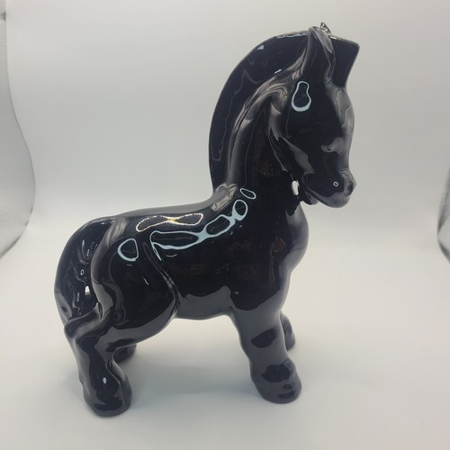 4 VTG Horse Figurines 3 Ceramic 1 Handcarved Wood, Standing, Rearing, NO CHIPS - 第 4/15 張圖片