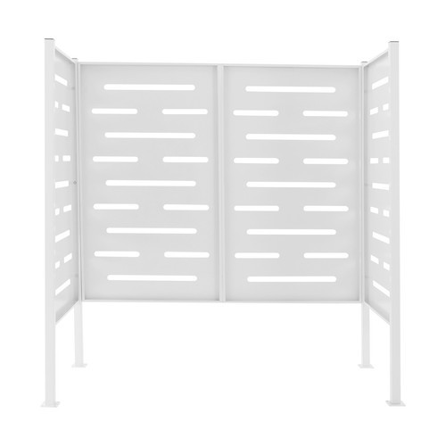 56*122*122cm White Modern Air Conditioner Fence Iron Outdoor Equipment Enclosure - Picture 7 of 16